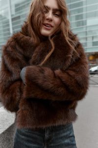 کت زنانه خز مصنوعی دو رو زارا – ZARA