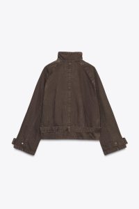 کت زنانه نخی کمربنددار زارا – ZARA