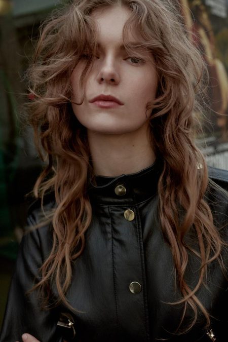 کت زنانه چرم مصنوعی کمربنددار زارا – ZARA