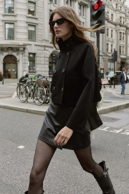 کت زنانه کوتاه دو ردیفه زارا – ZARA