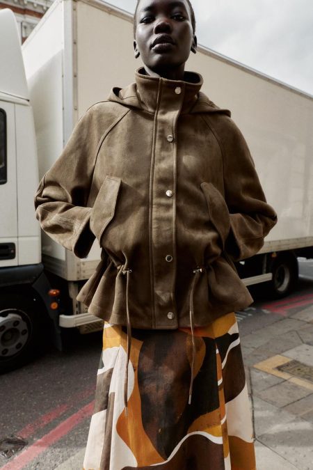 کت هودی زنانه با افکت جیر زارا – ZARA