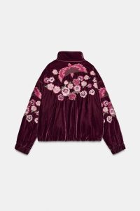 کت پافر مخمل زنانه گلدوزی‌شده زارا – ZARA