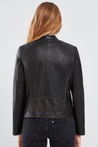 کت چرم اسپرت  برنزی زنانه تامپا دری مد