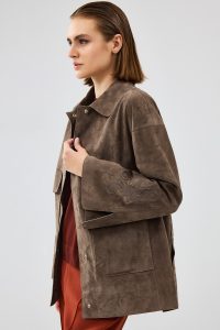 کت چرم جیر جنیفر زنانه مینک دری مد