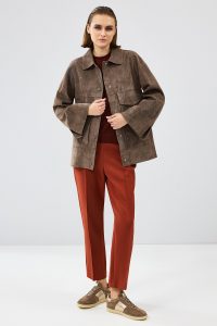 کت چرم جیر جنیفر زنانه مینک دری مد