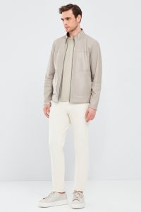 کت چرم جیر دو رو سبز مردانه Rakitic دری مد