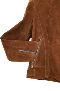 کت چرم جیر قهوه ای زنانه گریس دری مد