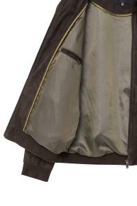 کت چرم جیر یقه قهوه ای مردانه Marcelo دری مد