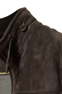 کت چرم جیر یقه قهوه ای مردانه Marcelo دری مد