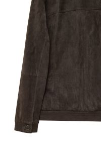 کت چرم جیر یقه قهوه ای مردانه Marcelo دری مد