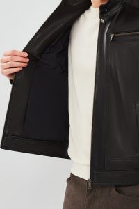 کت چرم مشکی مردانه Felibe دری مد