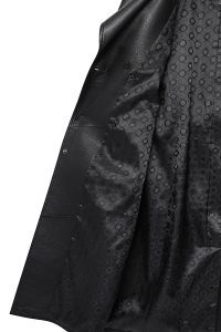 کت چرم مشکی کمربند مشکی زنانه Jenny -X دری مد