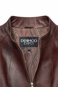 کت چرم کوتاه قهوه ای زنانه لیدیا دری مد