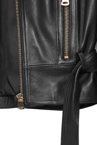 کت چرم کوتاه مشکی زنانه آتنا دری مد