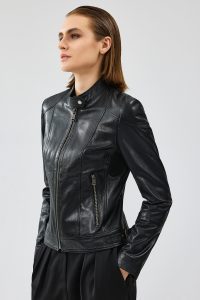 کت چرم کوتاه مشکی زنانه Prima دری مد