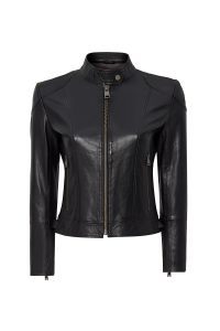 کت چرم کوتاه مشکی زنانه Prima دری مد