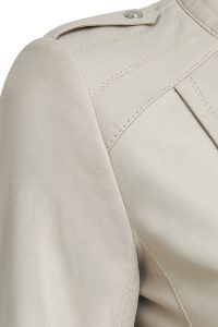 کت چرمی زنانه بژ کوتاه جذب Cherie دری مد