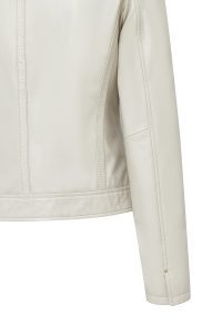 کت چرمی زنانه بژ کوتاه Zoey دری مد