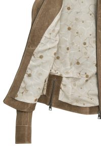 کت چرمی زنانه خاکستری روشن کوتاه Brazil دری مد