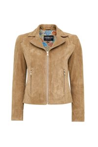 کت چرمی زنانه شتری کوتاه جیر Lara دری مد