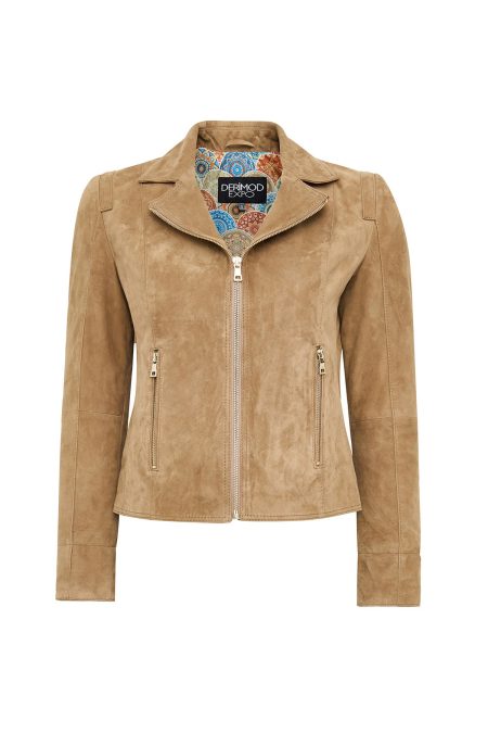 کت چرمی زنانه شتری کوتاه جیر Lara دری مد