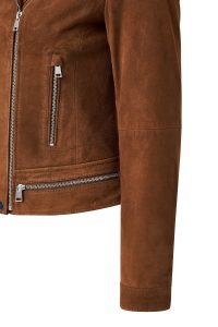 کت چرمی زنانه قهوه ای جیر بایکر Layla دری مد