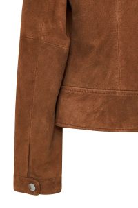 کت چرمی زنانه قهوه ای جیر بایکر Layla دری مد