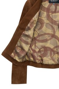 کت چرمی زنانه قهوه ای کوتاه جیر Lara دری مد