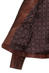 کت چرمی زنانه قهوه‌ای کوتاه Janet دری مد