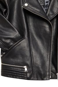 کت چرمی زنانه مشکی بایکر کوتاه Eliza دری مد