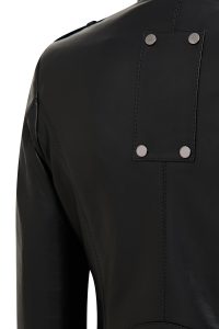 کت چرمی زنانه مشکی بایکر Roma دری مد