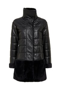 کت چرمی زنانه مشکی تدی Avoriaz دری مد