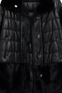 کت چرمی زنانه مشکی تدی Avoriaz دری مد