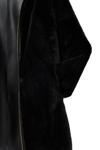 کت چرمی زنانه مشکی تدی کلاه‌دار Artesina دری مد