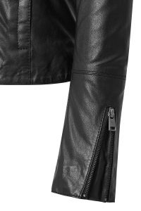 کت چرمی زنانه مشکی کوتاه Cherie دری مد