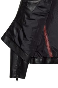 کت چرمی زنانه مشکی کوتاه اورسایز یقه پیراهنی Vanessa دری مد