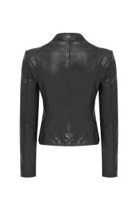 کت چرمی زنانه مشکی کوتاه Escape دری مد