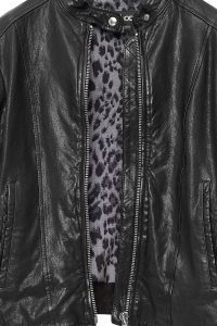 کت چرمی زنانه مشکی کوتاه Escape دری مد