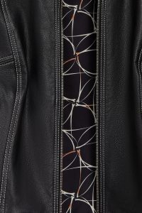 کت چرمی زنانه مشکی کوتاه Joy دری مد