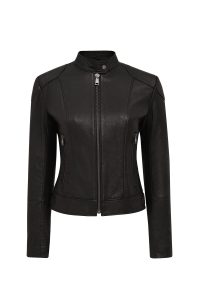 کت چرمی زنانه مشکی کوتاه Prima دری مد