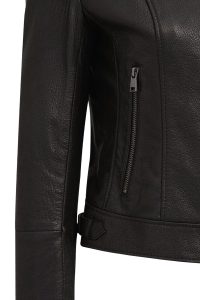 کت چرمی زنانه مشکی کوتاه Prima دری مد