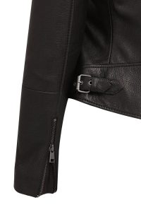 کت چرمی زنانه مشکی کوتاه Prima دری مد