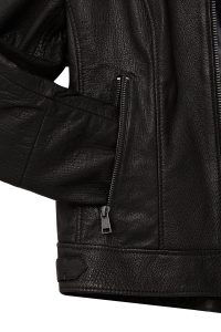 کت چرمی زنانه مشکی کوتاه Prima دری مد