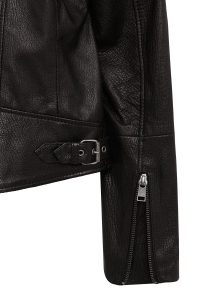 کت چرمی زنانه مشکی کوتاه Prima دری مد