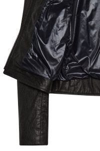 کت چرمی زنانه مشکی کوتاه Prima دری مد