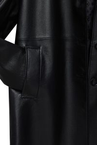 کت چرمی زنانه مشکی Emma دری مد