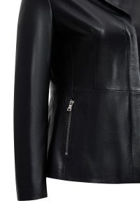 کت چرمی زنانه مشکی Helen دری مد