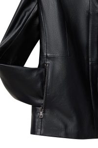 کت چرمی زنانه مشکی Helen دری مد