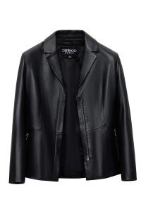 کت چرمی زنانه مشکی Helen دری مد