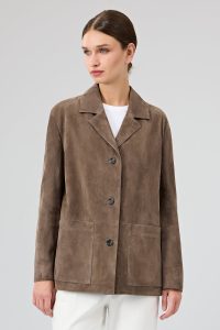 کت چرمی زنانه ویزون اورسایز جیر Gloria دری مد